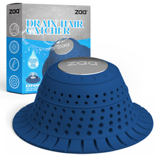 Load image into Gallery viewer, zaa Bathtub Drain Hair Catcher, Silicone Collapsible 1 Pack Drain Protector for Pop-Up and Regular Drains of Shower, Bathtub, Tub, Bathroom, Sink