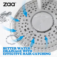 Load image into Gallery viewer, zaa Shower Drain Hair Catcher, Premium Silicone Drain Protector & Shower Drain Cover for Regular Drains of Shower Room, Bathroom, Sink, Gray