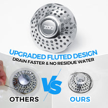 Load image into Gallery viewer, zaa Bathtub Drain Hair Catcher, 2in1 Bathtub Stopper & Drain Strainer, Pop-up Bathtub Drain Plug Anti-Clogged Tub Stopper Cover with Detachable Filter, 304 Stainless Steel & Brass for 1.46-2" W Hole