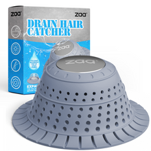 Load image into Gallery viewer, zaa Bathtub Drain Hair Catcher, Silicone Collapsible 1 Pack Drain Protector for Pop-Up and Regular Drains of Shower, Bathtub, Tub, Bathroom, Sink
