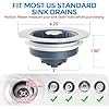 Load image into Gallery viewer, zaa 2 Pack Sink Drain Strainer, Sink Stopper, 3 in 1 Stainless Steel Kitchen Sink Drain Strainer with Anti-Clogging Basket, Fit US Standard 3-1/2 Inch Drain Hole (Copy)
