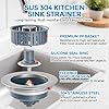 Load image into Gallery viewer, zaa 2 Pack Sink Drain Strainer, Sink Stopper, 3 in 1 Stainless Steel Kitchen Sink Drain Strainer with Anti-Clogging Basket, Fit US Standard 3-1/2 Inch Drain Hole (Copy)
