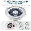 Load image into Gallery viewer, zaa Upgraded 3in1 Kitchen Sink Drain Strainer and Sink Stopper, Stainless Steel Kitchen Drain Plug &amp; Cover with Anti-Clogging Basket Strainer, Fit US Standard 3-1/2&#39;&#39; Sink Drain Hole, Silver
